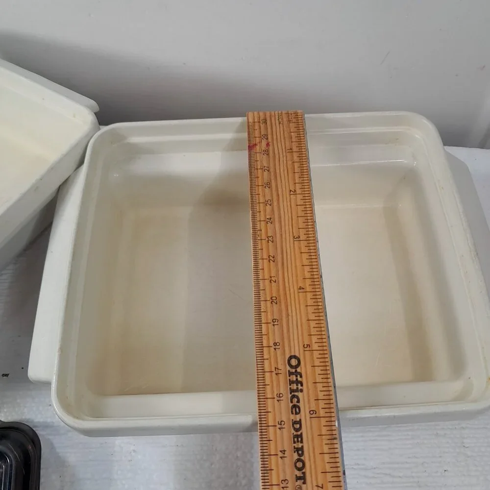 Vintage Litton Ware Conventional Oven‎ Microwave Lidded Cookware set 2 w/ lids